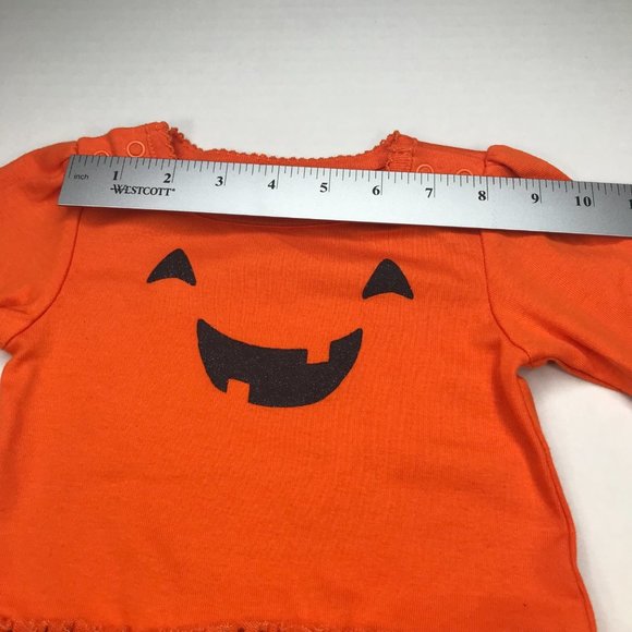 Just One You by Carter’s Girls 9 Month 1 Piece Pumpkin Sleeper New Without Tags - Picture 7 of 14